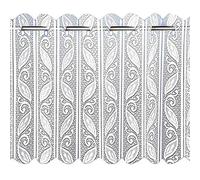 Lace Pleated Vertical Blind Window Net White 72" Drop Hallways ®