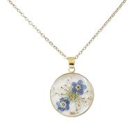 Lace Pressed Wildflower Necklace | Gold Pressed Flower | Personalized Handmade Necklaces | Real Flower Necklace | Bridesmaid Jewelry | 18”
