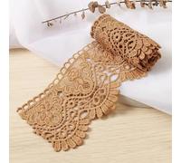 Lace ribbon,decorative lace ribbon,1 Yard 10 cm Wide Milk Silk Vintage Lace Trim Lace Trim Embroidery Decorative Ribbon Lace Flower Ribbon(Coffee,10 Yards)