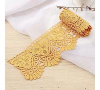 Lace ribbon,decorative lace ribbon,1 Yard 10 cm Wide Milk Silk Vintage Lace Trim Lace Trim Embroidery Decorative Ribbon Lace Flower Ribbon(Yellow,3 Yards)