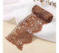 Lace ribbon,decorative lace ribbon,1 Yard 10 cm Wide Milk Silk Vintage Lace Trim Lace Trim Embroidery Decorative Ribbon Lace Flower Ribbon(Brown,3 Yards)