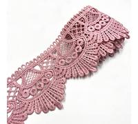 Lace ribbon,decorative lace ribbon,1 yard 6 cm wide water-soluble embroidery lace made of milk silk vintage lace ribbon lace trim lace(Dark Pink,3 yards)
