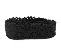 Lace Ribbon DIY Cutting Elegant Clear Patterns, Cotton Thread Lace Trim for Sewing, Quilting & Patchwork, 20 Yards 0.8 Inch Wide for Christmas Wedding Gift Decoration (Black)