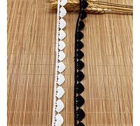 lace Ribbon Trim 4.5 Yard Embroidered Cotton Crochet Lace DIY Sewing Crafts Wedding Decoration Scrapbooking Gift Box (Black, 1.2cm)