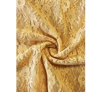 Lace Scalloped Floral Stretch Fabric | Dressmaking & Dance Wear Material | Sold by The Metre | Same Day Dispatch | by Tia Knight (Golden Maize)