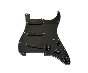 Lace Sensor 44513-02 Blue/Silver/Red Loaded Stratocaster Pickguard - Black