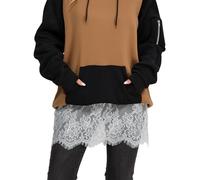 Lace Shirt Extender for Women Elastic Waist Fake Top Lower Sweep Skirt Extender Exquisite Floral Trim Short Petticoat for Layering (A-Ivory, One Size)