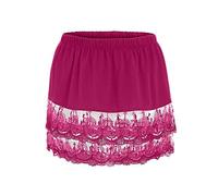 Lace Shirt Extender for Women Layering Tunic Skirt Extenders Adjustable Half Slip Short Petticoat Floral Mini Skirt for Women Plus Size Lower Sweep Undershirt Ladies Faux Slip Shirt Teen