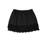 Lace Shirt Extender for Women Plus Size Underskirt Elastic Waist Half Slip Mini Skirts, Scallops#black, L-x-L