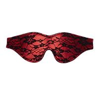 Lace Sleep Mask Anti-Wrinkle Sleep Blindfold 100% Blackout Eye Mask Soft Polyester Comfortable Sleeping Cover Blindfold Tie for Women & Men (Red)