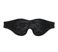 Lace Sleep Mask, Anti-Wrinkle Sleep Blindfold 100% Blackout Eye Mask Soft Polyester Comfortable Sleeping Cover Blindfold Tie for Women & Men (Black)