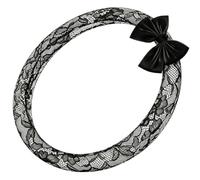 Lace Steering Wheel Cover 15 Inch - Elegant Floral Bow Decor Set