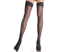 Lace Straps Seam Stockings in Various Colors
