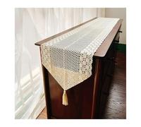 Lace Table Runner， Cotton Lace Table Runner Oval Rectangular Doilies Scarf(A,43 * 240cm)