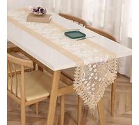 Lace Table Runner - French Nordic Style Hollow Embroidered Table Cloth Elegant Transparent Decorative Dresser Scarf for Dining Coffee Table Living Room Bedroom Wedding Party Decor (#3,40x150cm)