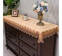 Lace Table Runner， Table Runner Embroidered Lace European Oval Placemat(F,60 * 250cm rectangular)