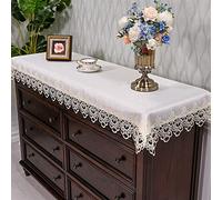 Lace Table Runner， Table Runner Embroidered Lace European Oval Placemat(H,60 * 250cm rectangular)