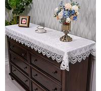 Lace Table Runner， Table Runner Embroidered Lace European Oval Placemat(I,60 * 190cm rectangular)