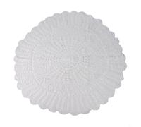 Lace Tablecloth Round White Crochet Vintage Floral Pattern for Dining Room Living Room Bedroom Desk Decor Pure Cotton Yarn Soft Easy Clean Table Cover
