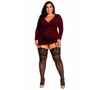 Lace Top 20 denier classic stockings for garter belt M-XXXXL also plus size