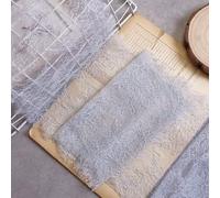 Lace Trim 3 Meters 24.5CM Wide Double Edging Eyelash Chantilly Trimming Wedding French(Grey Blue)