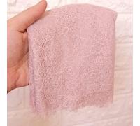 Lace Trim 3 Meters Long 24.5CM Wide Double Edging Eyelash Chantilly Wedding French(Peach)