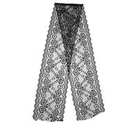 Lace Trim Elastic Floral Lace Ribbon Nylon Black 1 Roll Free Cut for Craft | Stretch Lace Handmade Decoration Bag Hanging Basket Garment Decoration Supple Texture for DIY