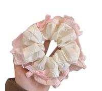 Lace Trim Hair Tie Hair Buns Scrunchies Elastic Hair Rope Big Scrunchy Fashion HairBands Female Accessories