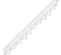 lace Trim Lace Trim 5 Yards White Cotton Embroidered Fabric Webbing Decoration(White 12mm)