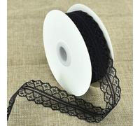 Lace Trim Ribbon Black 1.2 Inch Wide Vintage Pattern Roll Ribbons 25 Yards for Gift Wrapping Valentine's Day Floral DIY Crafts Sewing Bridal Wedding Birthday Party