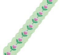 Lace Trim Ribbon， Lace Printed Ribbon 1.6cm 5 Yard Multicolor for Crafts DIY(Color-03)