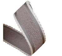 Lace Trim Ribbon， Lace Printed Ribbon 10 Yards 25MM-38MM Wavy Edge Multicolor Polyester Double Face(Grey,38MM)