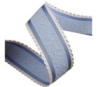 Lace Trim Ribbon， Lace Printed Ribbon 10 Yards 25MM-38MM Width Multicolor Polyester Double Face Solid Color(Blue,38MM)