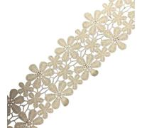 Lace Trim Ribbon， Lace Printed Ribbon Milk Fiber Multicolor 5 Yards Sewing Accessories(Color-04)