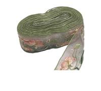 Lace Trim Ribbon， Lace Ribbon 5cm Width Printed Embroidery Floral Multicolor 2 Yard(Color-03)