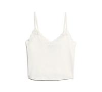 Lace-trimmed crop top for women Superdry Athletic Essentials Blanc S/M
