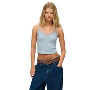 Lace-trimmed crop top for women Superdry Athletic Essentials Bleu S/M
