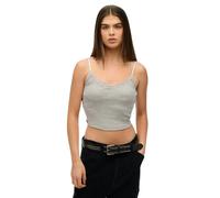 Lace-trimmed crop top for women Superdry Athletic Essentials Gris L/XL
