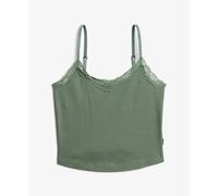 Lace-trimmed crop top for women Superdry Athletic Essentials Vert S/M