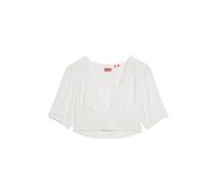 Lace-trimmed women's T-shirt Superdry Ibiza Blanc XL