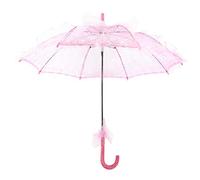 Lace Umbrella Bridal Umbrella Parasol Vintage Bridal Lace Cotton Umbrella for Wedding Parties Dancing Photography Prop (Pink)