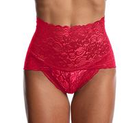 Lace Underwear Women, High Waisted Knickers Tummy Control Transparent Ladies Full Briefs Sexy Stretchy Soft Panties Breathable Underpants Comfy Hipster for Daily Wear