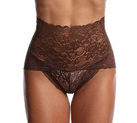 Lace Underwear Women, High Waisted Knickers Tummy Control Transparent Ladies Full Briefs Sexy Stretchy Soft Panties Breathable Underpants Comfy Hipster for Daily Wear