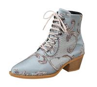 Lace Up Ankle Boots for Women Uk Chunky Low Heeled Ankle Boots