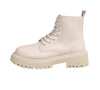Lace Up Ankle Boots for Women Uk Side Zipper Casual Combat Boots