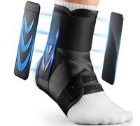 Lace Up Ankle Brace for Women and Men, Size L Ankle Support with Semi-Rigid Angled Side Stabilizers and Compression Straps, Breathable Mesh Design for Basketball, Gym Fitness, Sports Protection