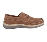 Lace Up Faux Leather Casual Smart Boat Shoes ABSOLUTE FOOTWEAR Brown 11