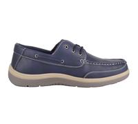 Lace Up Faux Leather Casual Smart Boat Shoes ABSOLUTE FOOTWEAR Navy 10