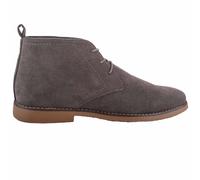 Lace Up Faux Suede Casual Desert Chelsea Boot ABSOLUTE FOOTWEAR Grey 11