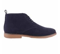 Lace Up Faux Suede Casual Desert Chelsea Boot ABSOLUTE FOOTWEAR Navy 10